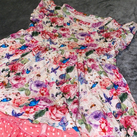 18/24 Mnth Posh Peanut Floral Butterfly Bummie Twirl 2pc Like New - Picture 4 of 13